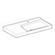 Geberit Waschtisch Xeno2 90x48cm, Ab L, HL mi, o. ÜL, we. K-Tect-2