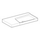 Geberit Waschtisch Xeno2 90x48cm, Ab L, o HL, o. ÜL, we. K-Tect
