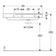 Geberit Waschtisch Xeno2 90x48cm, Ab L, o HL, o. ÜL, we. K-Tect