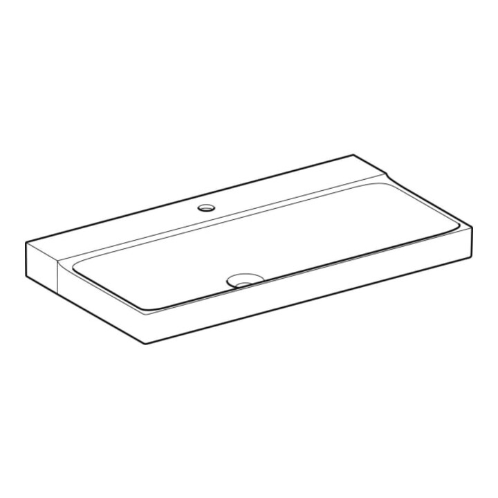 Geberit Waschtisch Xeno2 90x48cm, Hahnl. mit., o. ÜL, we. K-Tect