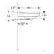 Geberit Waschtisch Xeno2 90x48cm, o. Hahnl., o. ÜL, weiß KeraTect-2