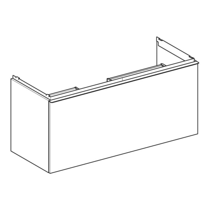 Geberit Waschtischunterschrank Acanto 1 La., 1 I-Lade, B 119cm, w g / w g / w