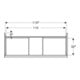 Geberit Waschtischunterschrank Acanto 1 La., 1 I-Lade, B 119cm, w g / w g / w-4