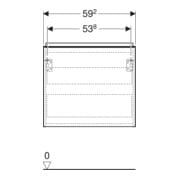 Geberit Waschtischunterschrank Acanto 1 La., 1 I-Lade, B 60cm, w g / w g / w m-5