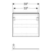 Geberit Waschtischunterschrank Acanto 1 La., 1 I-Lade, B 60cm, we. ma / we. ma-5