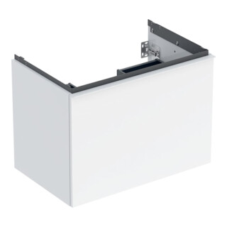 Geberit Waschtischunterschrank Acanto 1 La., 1 I-Lade, B 74cm, w hgl / we. ma