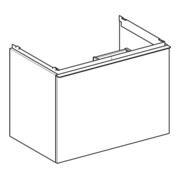 Geberit Waschtischunterschrank Acanto 1 La., 1 I-Lade, B 74cm, w hgl / we. ma-2