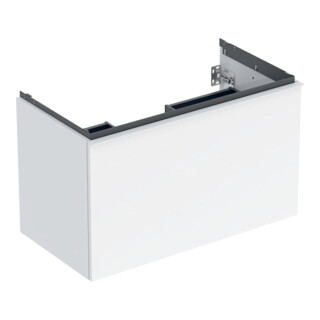 Geberit Waschtischunterschrank Acanto 1 La., 1 I-Lade, B 90cm, w hgl / we. ma
