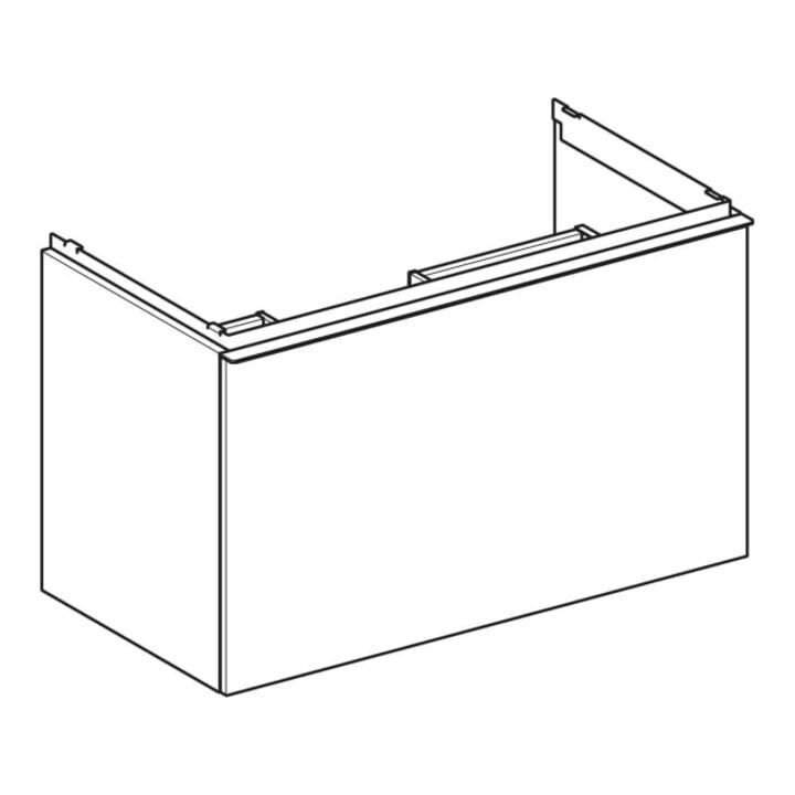 Geberit Waschtischunterschrank Acanto 1 La., 1 I-Lade, B 90cm, w hgl / we. ma