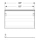 Geberit Waschtischunterschrank Acanto 1 La., 1 I-Lade, B 90cm, we. ma / we. ma