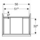 Geberit Waschtischunterschrank Acanto 1 La., 1 I-Lade, Br. 60cm, Ei / la. ma