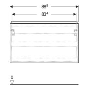 Geberit Waschtischunterschrank Acanto 1 La., 1 I-Lade, Br. 90cm, Ei / la. ma-5