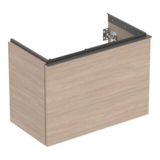 Geberit Waschtischunterschrank Acanto verk. Ausl., Br. 74cm, Eiche / lava matt