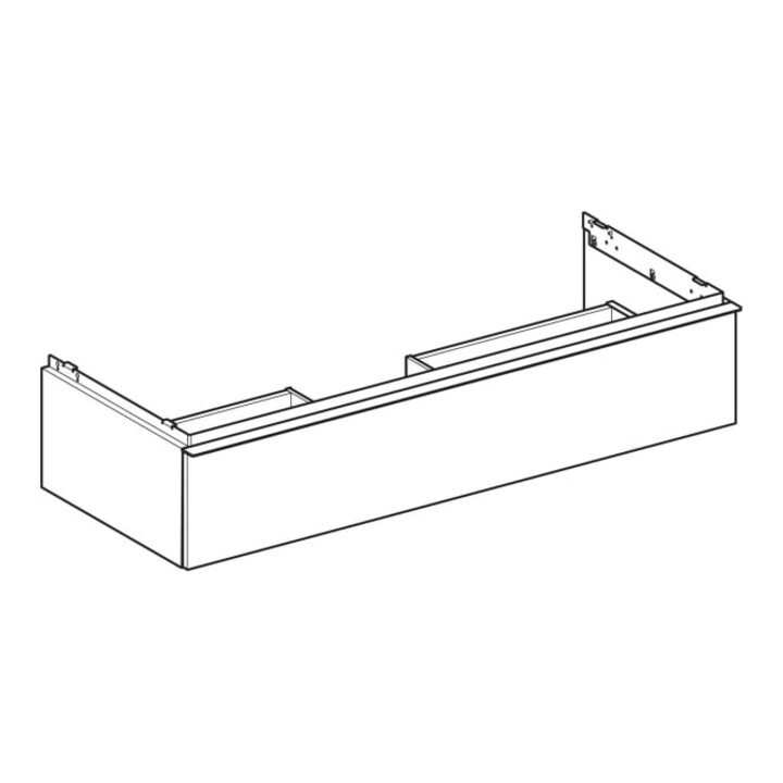 Geberit Waschtischunterschrank iCon 118,4x24,7x47,6cm, sa hgl/Gr. sand matt