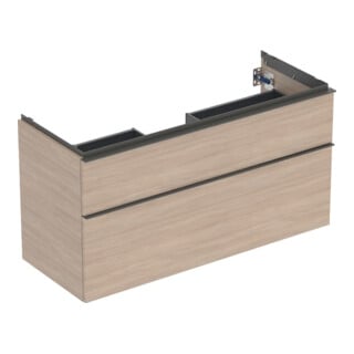 Geberit Waschtischunterschrank iCon 118,4x61,5x47,6cm, 2 L, Eiche/Gr. la. ma