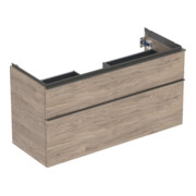 Geberit Waschtischunterschrank iCon 118,4x61,5x47,6cm, 2 L, nuss/Gr. la. ma