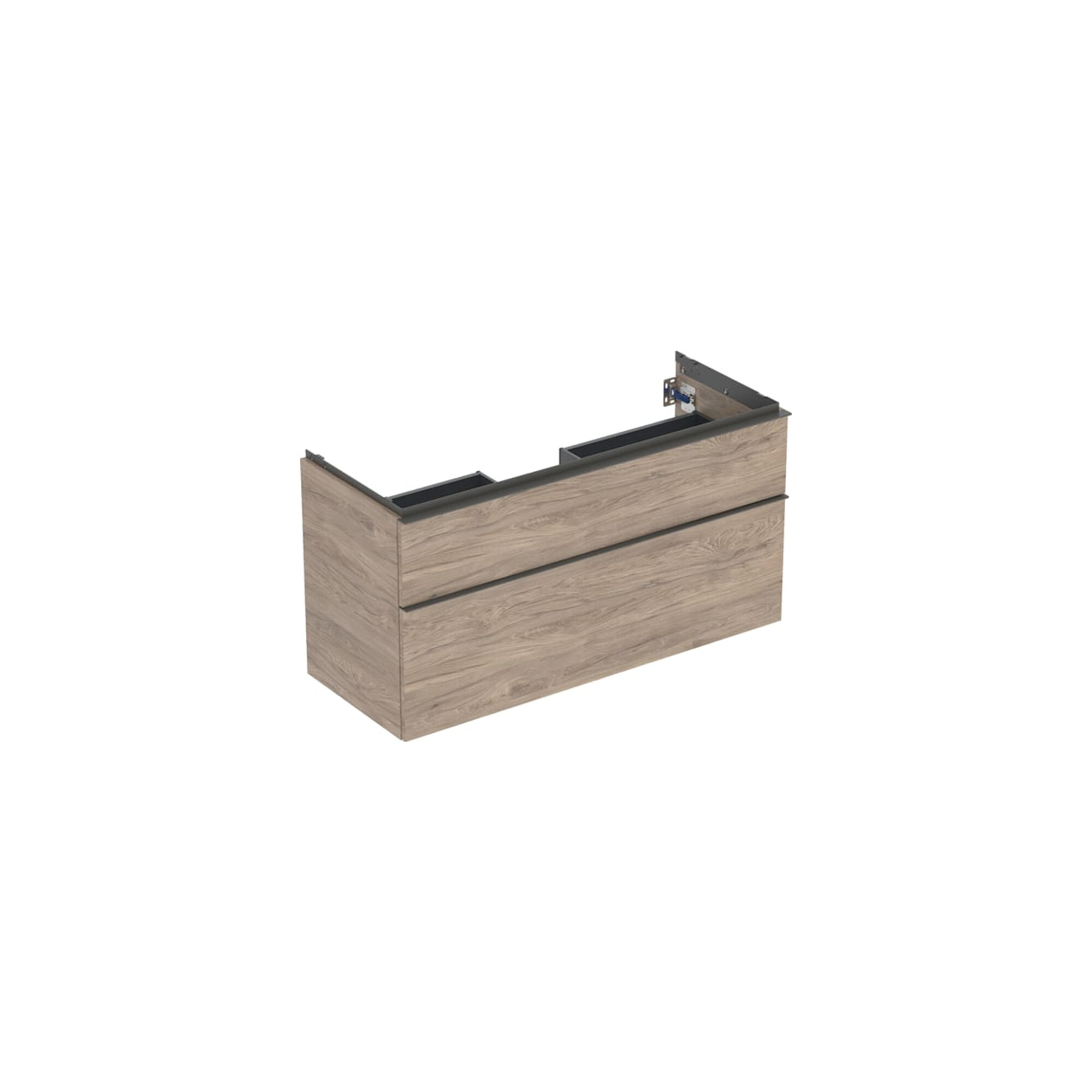 Geberit Waschtischunterschrank iCon 118,4x61,5x47,6cm, 2 L, nuss/Gr. la. ma