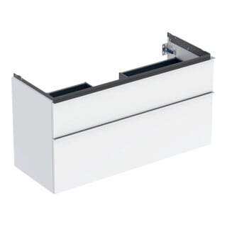 Geberit Waschtischunterschrank iCon 118,4x61,5x47,6cm, 2 L, w/l hgl/Gr. vc