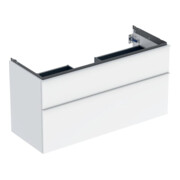 Geberit Waschtischunterschrank iCon 118,4x61,5x47,6cm, 2 L, w/lack. hochgl.