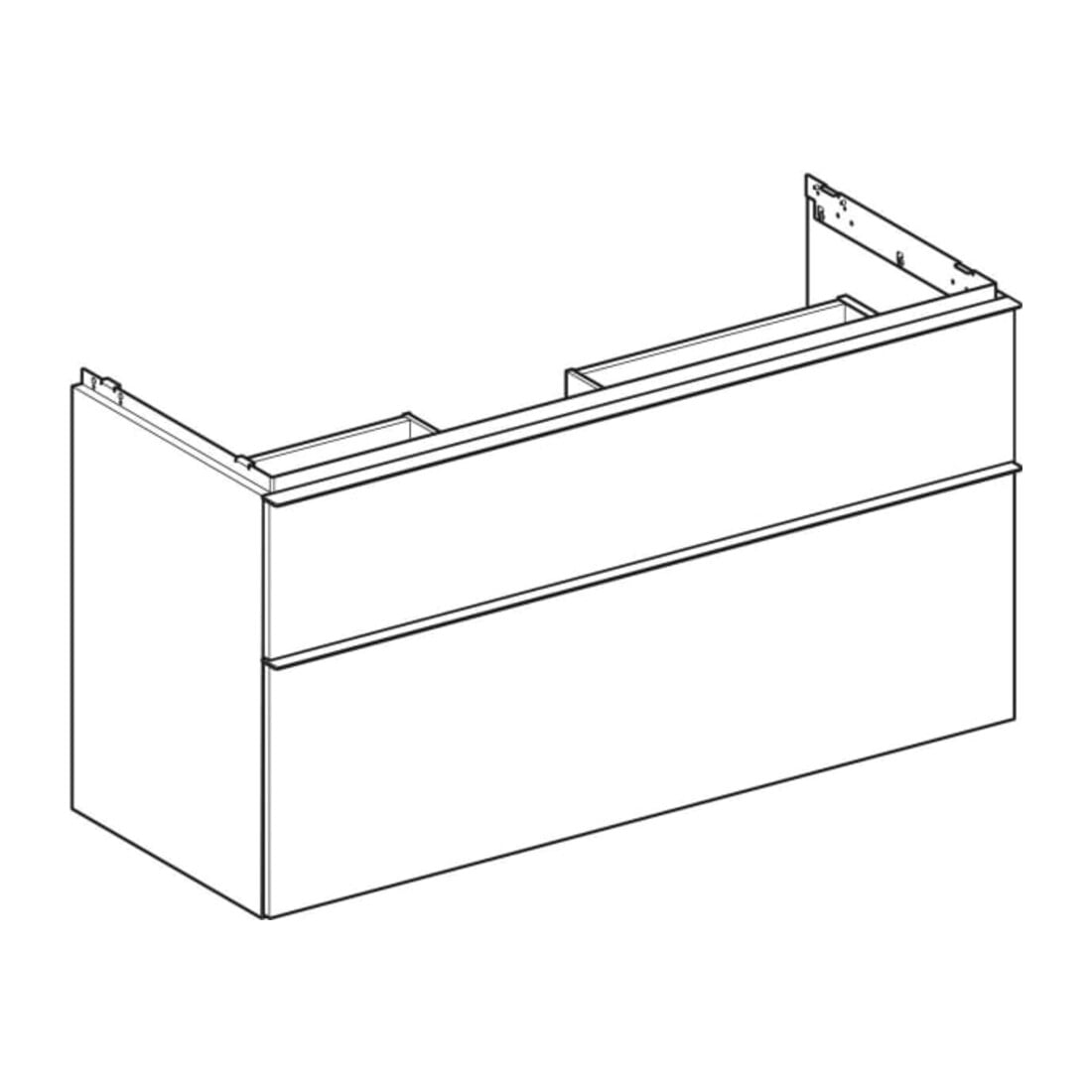 Geberit Waschtischunterschrank iCon 118,4x61,5x47,6cm, 2 Laden, la. m/la. ma