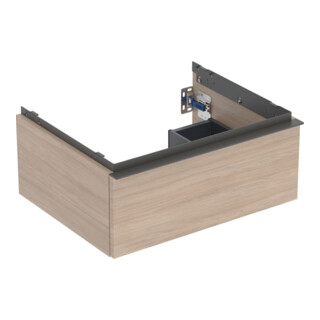 Geberit Waschtischunterschrank iCon 59,2x24,7x47,6cm, Eiche/Griff lava matt