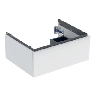 Geberit Waschtischunterschrank iCon 59,2x24,7x47,6cm, we. ma/Gr weiß matt