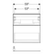 Geberit Waschtischunterschrank iCon 59,2x61,5x41,6cm, 2 L, Eiche/Gr. la. ma