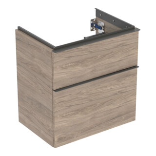 Geberit Waschtischunterschrank iCon 59,2x61,5x41,6cm, 2 L, nuss/Griff la. ma