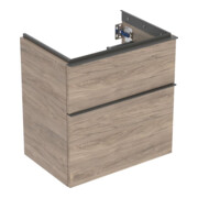 Geberit Waschtischunterschrank iCon 59,2x61,5x41,6cm, 2 L, nuss/Griff la. ma