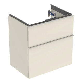 Geberit Waschtischunterschrank iCon 59,2x61,5x41,6cm, 2 L, sa hgl/Gr. sa ma