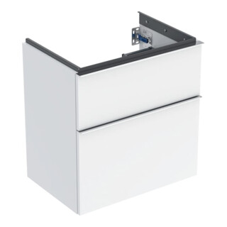 Geberit Waschtischunterschrank iCon 59,2x61,5x41,6cm, 2 L, w/l hgl/Gr. vc