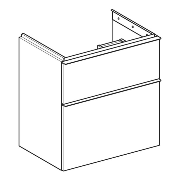 Geberit Waschtischunterschrank iCon 59,2x61,5x41,6cm, 2 L, w/l hgl/Gr. vc