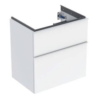Geberit Waschtischunterschrank iCon 59,2x61,5x41,6cm, 2 L, w/lack. hochgl.