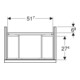 Geberit Waschtischunterschrank iCon 59,2x61,5x41,6cm, 2 L, w/lack. hochgl.