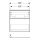 Geberit Waschtischunterschrank iCon 59,2x61,5x41,6cm, 2 L, w/lack. hochgl.