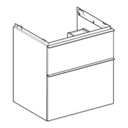 Geberit Waschtischunterschrank iCon 59,2x61,5x47,6cm, 2 L, Eiche/Gr. la. ma-2