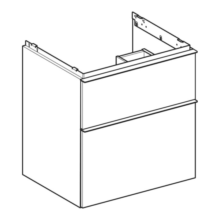 Geberit Waschtischunterschrank iCon 59,2x61,5x47,6cm, 2 L, Eiche/Gr. la. ma