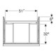 Geberit Waschtischunterschrank iCon 59,2x61,5x47,6cm, 2 L, Eiche/Gr. la. ma