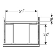 Geberit Waschtischunterschrank iCon 59,2x61,5x47,6cm, 2 L, Eiche/Gr. la. ma-4