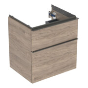 Geberit Waschtischunterschrank iCon 59,2x61,5x47,6cm, 2 L, nuss/Griff la. ma