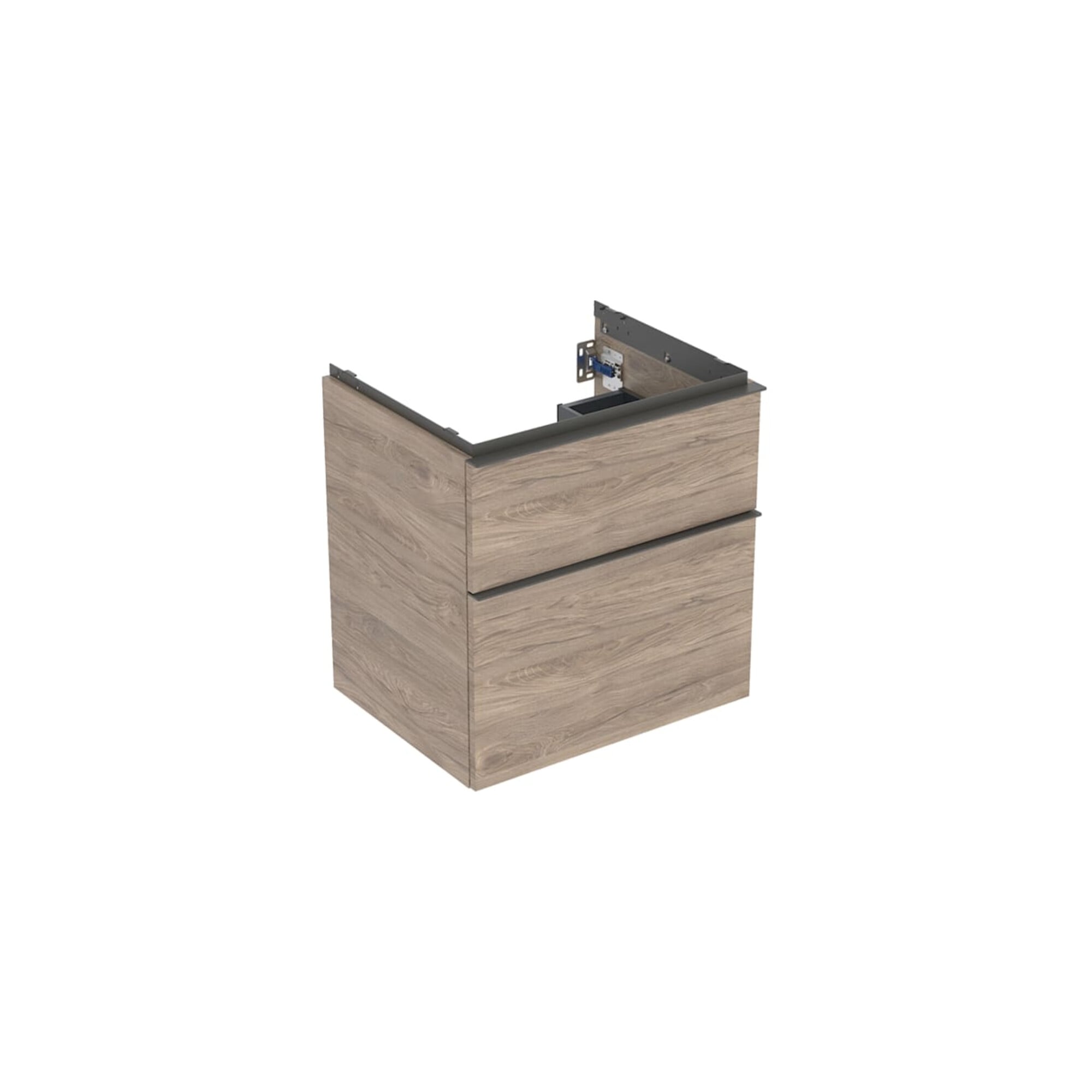 Geberit Waschtischunterschrank iCon 59,2x61,5x47,6cm, 2 L, nuss/Griff la. ma