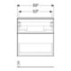 Geberit Waschtischunterschrank iCon 59,2x61,5x47,6cm, 2 L, nuss/Griff la. ma