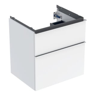 Geberit Waschtischunterschrank iCon 59,2x61,5x47,6cm, 2 L, w/l hgl/Gr. vc
