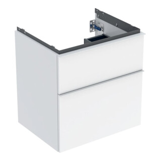 Geberit Waschtischunterschrank iCon 59,2x61,5x47,6cm, 2 L, w/lack. hochgl.