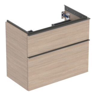 Geberit Waschtischunterschrank iCon 74x61,5x41,6cm, 2 L, Eiche/Gr. la. ma