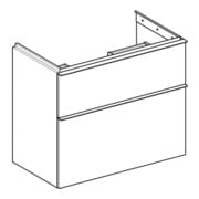 Geberit Waschtischunterschrank iCon 74x61,5x41,6cm, 2 L, nuss/Griff la. ma-2