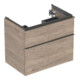 Geberit Waschtischunterschrank iCon 74x61,5x47,6cm, 2 L, nuss/Griff la. ma-1