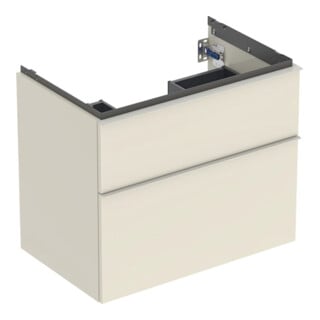 Geberit Waschtischunterschrank iCon 74x61,5x47,6cm, 2 L, sa hgl/Gr. sa ma