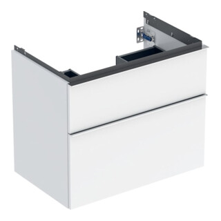 Geberit Waschtischunterschrank iCon 74x61,5x47,6cm, 2 L, w/lack. hgl/Gr. vc