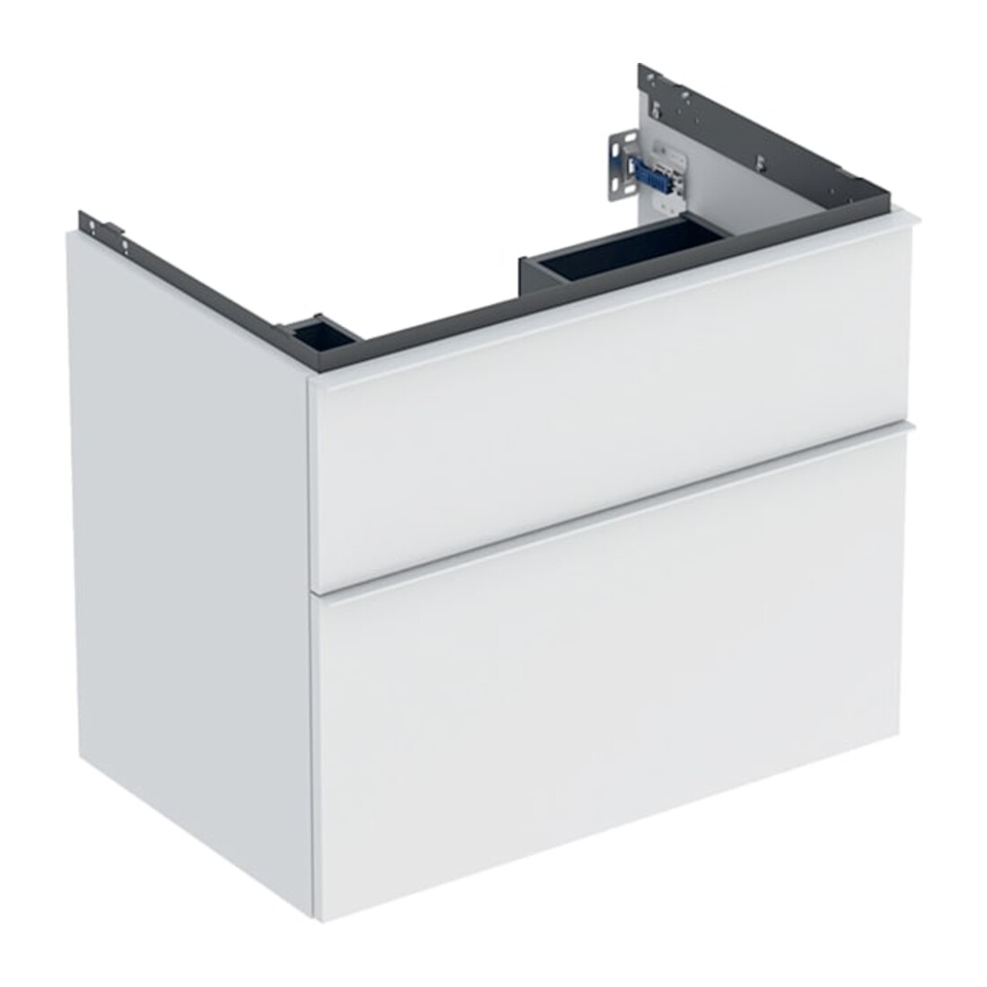 Geberit Waschtischunterschrank iCon 74x61,5x47,6cm, 2 L, we. ma/Gr we. ma